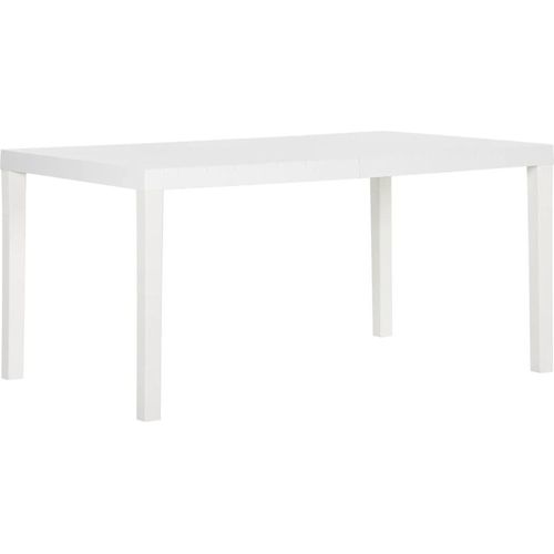 Gartentisch 150x90x72 cm PP Weiß
