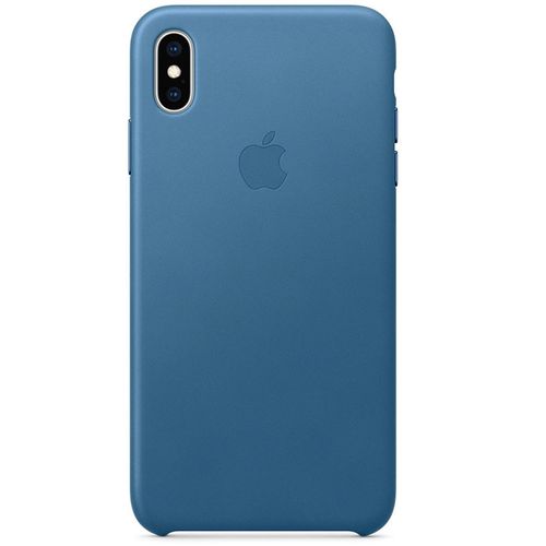 Apple iPhone Xs Max Hülle - Echtleder - Hard Case, Backcover - Blau