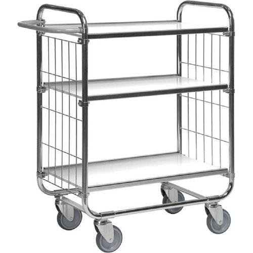 Kommissionierwagen mit 3 Böden, 815 x 470 x 1.120 mm, 250 kg, verzinkt