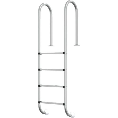 vidaXL Pool-Leiter 54x38x184,5 cm Edelstahl 304