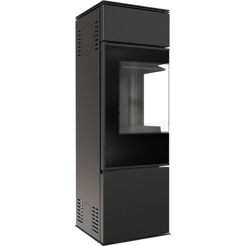 Kaminofen aus Stahl KRATKI REN/S links Ø 150 7 kW schwarz Verkleidung mit Türfeder