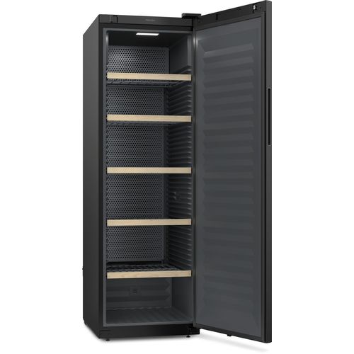 MIELE Weinkühlschrank "KWT 4584 E", E (A-G), schwarz, B:59,7cm H:188,4cm T:76,4cm, Weinkühlschränke