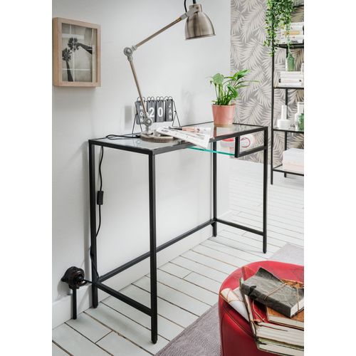 Ablageregal PAROLI, schwarz, B:100cm H:74cm T:36cm, Regale, Konsolentisch