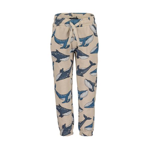 Sweathose BLUE SEVEN, Jungen, Gr. 110, N-Gr, kiesel, Sweatware, Obermaterial: 100% Baumwolle, bedruckt, regular fit knöchellang, Hosen, im tollen Alloverprint