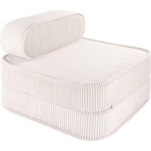 Wigiwama Flipp Chair / Kindersessel / Klappsessel / Gästebett, Farbe:Marshmallow