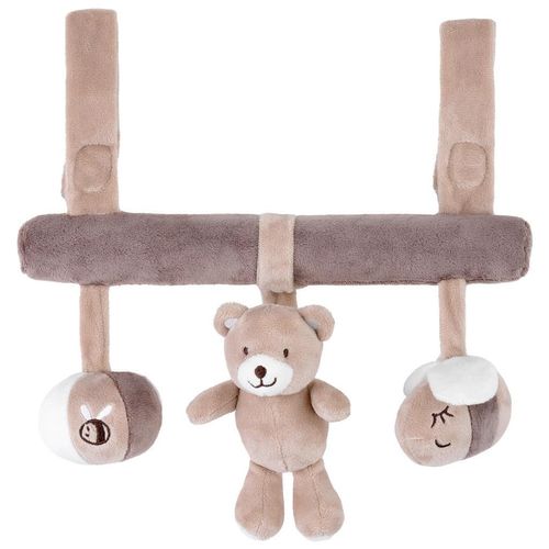 Patinio Babyschalenmobile Honey , Braun, Creme, Beige , Textil , 28 cm , unisex , EN 71 , Geräuscheffekte, Klettbefestigung, Rassel, abnehmbaren