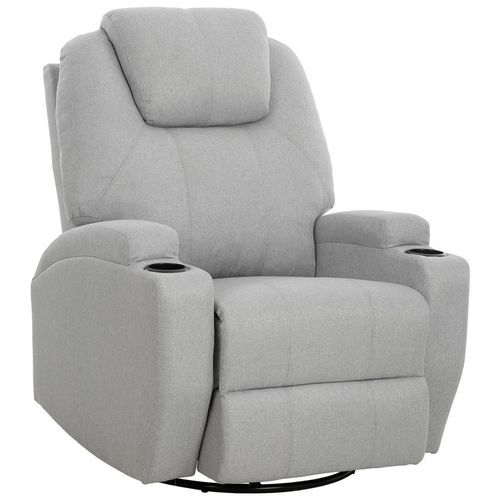 P & B Massagesessel , Grau , Textil , 86x110x96 cm , Relaxfunktion, Aufstehhilfe, Massagefunktion , Stühle