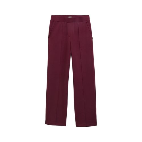 TOM TAILOR Damen Loose Straight Scuba Hose, rot, Uni, Gr. 40/30