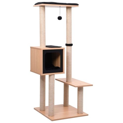 Prolenta Premium Katzen-Kratzbaum mit Sisal-Kratzmatte 129 cm