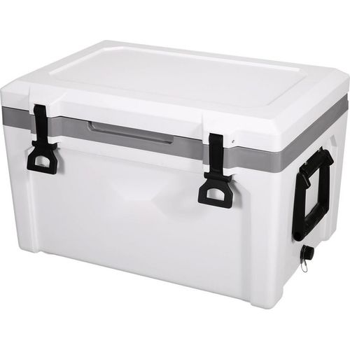 Isolierte Eisbox 57,26 L - Kühlbox für Camping mit Thermobox - Für 45-50 Dosen - Kühlschrank für Camping mit Korb - Tragbare Isolierbox - Multifunktionaler Eistruhen-Cooler