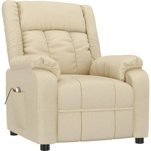 vidaXL Massagesessel Creme Stoff