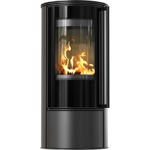 Freistehender Stahlofen KOZA SKADI mit schwarzem Thermotec und Schließfunktion