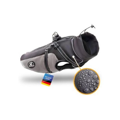 Tierhood Hunderegenmantel grau XS