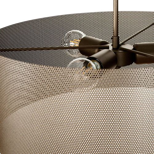 Deckenlampe Zofia, kaffeebraun, Metall, Ø 50 cm, 3-flg., E27