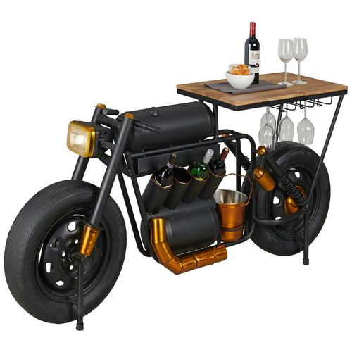 BAR , Schwarz, Gold , Holz, Metall , Mangoholz , vollmassiv , 179x84x45 cm , Typenauswahl, stehend , Esszimmer, Barmöbel, Barschränke & Theken