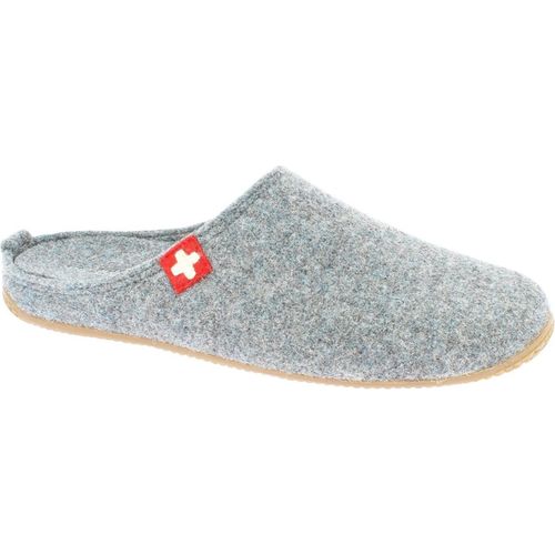 Living Kitzbühel Filz - Schweizer Kreuz Pantoffeln Integriertes Fußbett, Sohle aus rutschhemmendem, abriebfestem Naturkautschuk, Bequem und flexibel