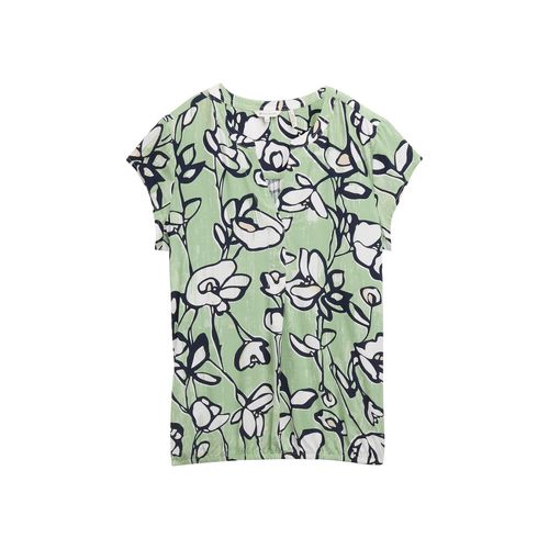 TOM TAILOR Damen Bluse mit Muster, grün, Geblümt, Gr. 34
