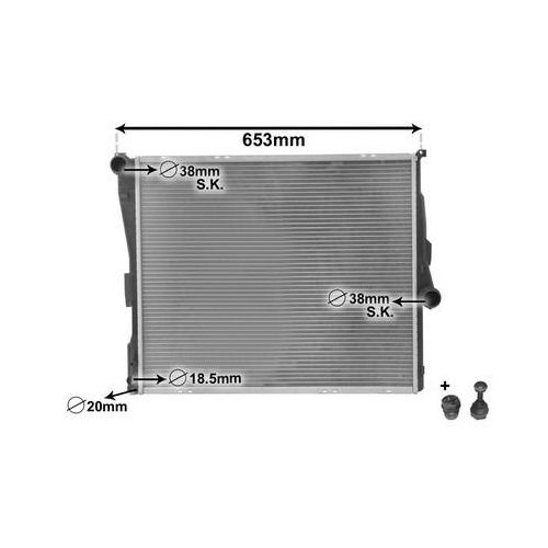 Kühler, Motorkühlung *** IR PLUS *** (1710-7636) passend für , BMW