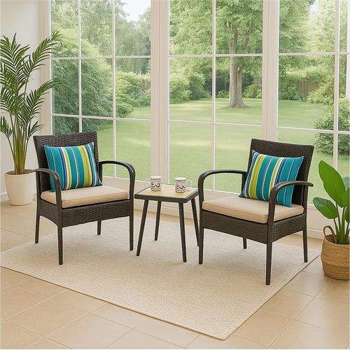 Gartenmöbel Set 3-teilig für Terrasse, Balkon und Wintergarten