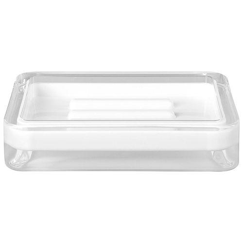 Seifenschale MÖVE, weiß, B:12cm H:2,5cm T:8,5cm, Acryl, Seifenhalter, aus hochwertigem Acryl