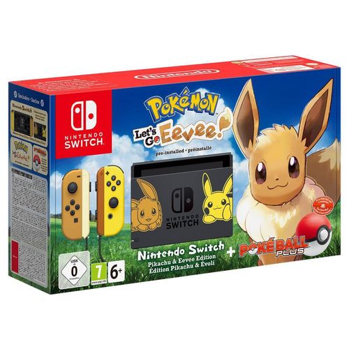 Switch 32GB - Schwarz - Limited Edition Pokemon Lets Go Pikachu & Eevee + Pokemon Lets Go Pikachu & Eevee