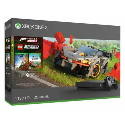 Xbox One X 1000GB - Schwarz + Forza Horizon 4 + LEGO Speed Champions