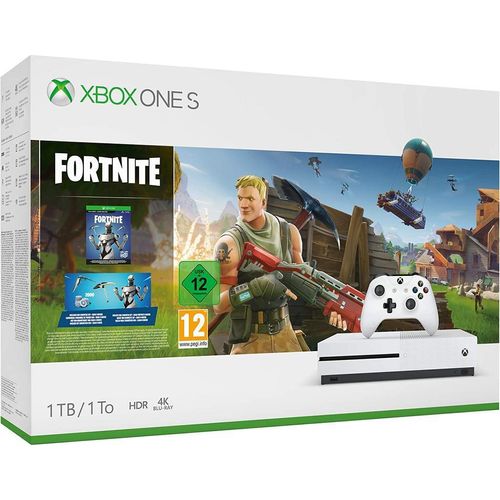 Xbox One S 1000GB - Weiß + Fortnite