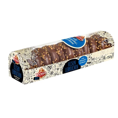 Wicklein Mini Elisen Lebkuchen mit Mandelkrokant 150g 20er Pack