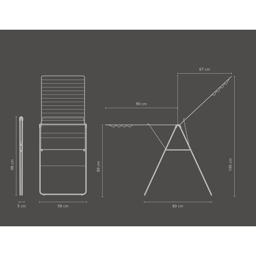 Brabantia Hangon Droogrek 25 Meter White (403446)