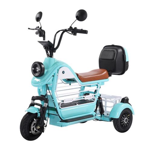 Senioren Elektro Scooter 3-Rad Elektromobil mit Sitz Korb LCD Display LED Licht Doppelbremse faltbarer Mobilitätsroller Elektrorollstuhl Erwachsene