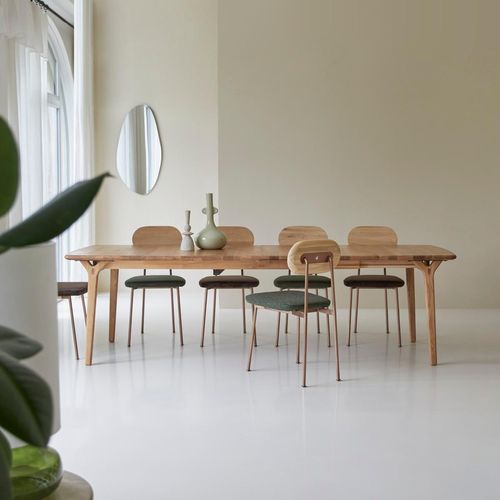 Ausziehtisch Clara aus massivem Eichenholz 180 x 95