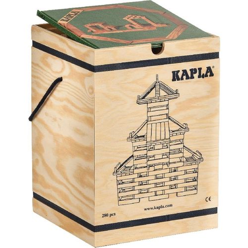 Kapla Konstruktionsspielzeug - 280 Bausteine mit grünem Ideenbuch