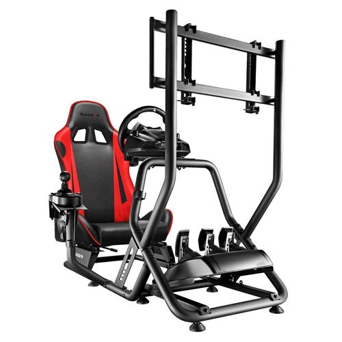 huzaro Speed 6.0 | Racing Simulator Cockpit GT F1 Rennsimulator | Lenkrad Ständer | Foldable | Werstellbare Rückenlehne | Schwarz-Rot Gaming Sitz