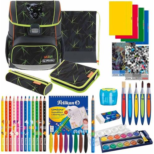 Herlitz Schulranzen Set Loop Plus Wild Life 14-teilig Special Edition 2024 Jungen
