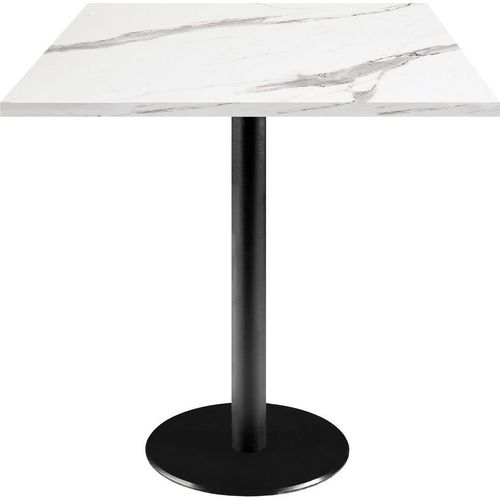 Tisch 70 x 70 cm – Modell Rom aus weißem Marmor