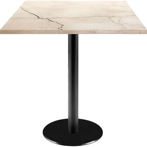 Tisch 70 x 70 cm – weißes, mondmarmoriertes Rom-Modell