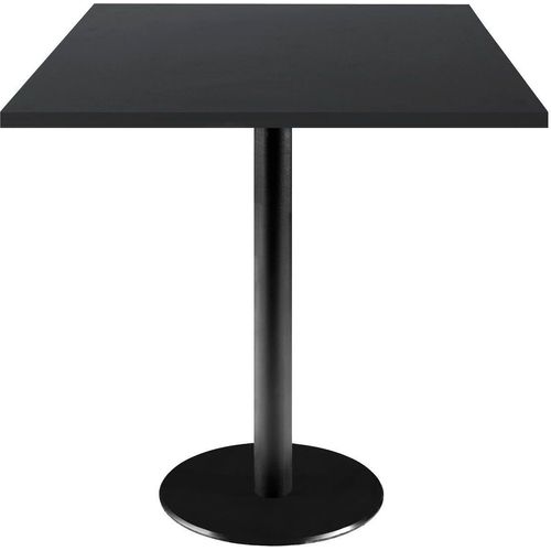 Tisch 70 x 70 cm – Modell Rom mit Untergestell und schlichtem Schwarz