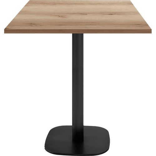 Tisch 70 x 70 cm – Rundes Snack-Modell in Delano-Eiche