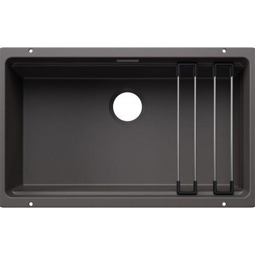 BLANCO ETAGON 700-U für Farbige Komponenten Einbauspüle SILGRANIT felsgrau ab 80 cm ohne Ablauffernbedienung, mit Zubehör