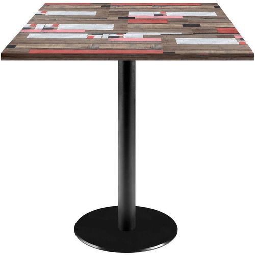 Tisch 70 x 70 cm – Rom-Holzmodell, rotes Holz