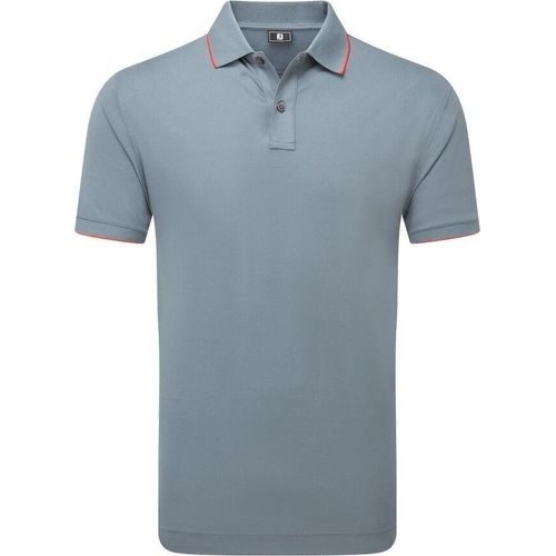 Footjoy Tipped Pique Mens Flint/Hibiscus XL Polo-Shirt