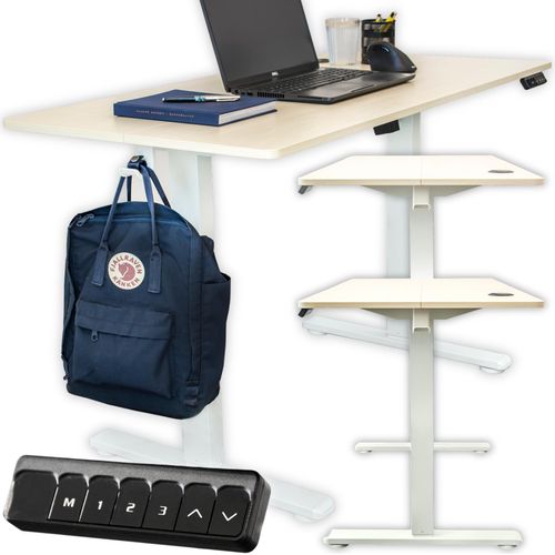 Elektrisch verstellbarer automatischer Stehschreibtisch 120x60 beige