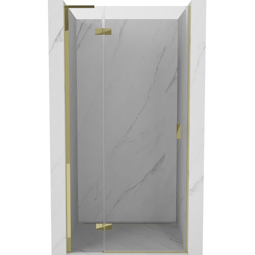 Mexen Mist-H L Duschtür, links angeschlagen, 115 cm, transparent, gold - 8A5L-115-000-50-00-L