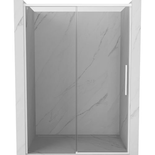 Mexen Rox Schiebeduschtür 155 cm, transparent, weiß - 8C2-155-000-20-00