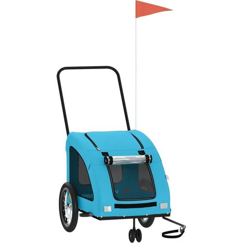 Fahrradanhänger Hunde Blau Oxford-Gewebe und Eisen