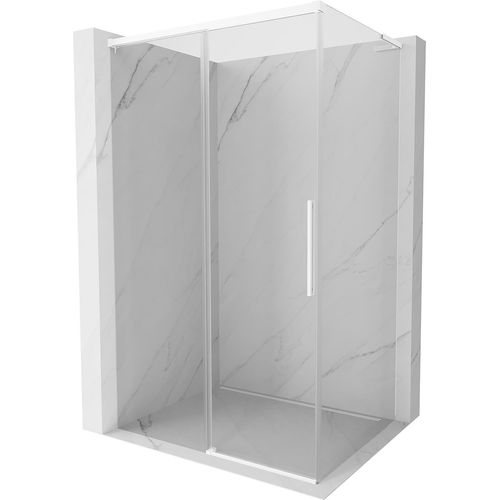 Mexen Rox L Schiebedusche 105 x 110 cm, transparent, weiß - 8C2L-105-110-20-00