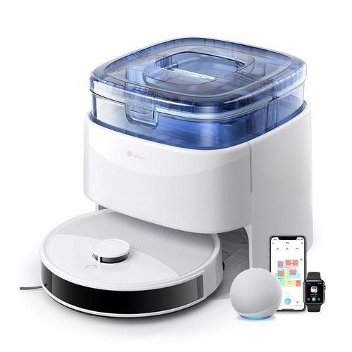 LEFANT M3L Staubsauger Roboter, 12000Pa Saugleistung, Saugroboter mit Wischfunktion Selbstreinigung, LiDAR Navigation, Doppelschleuder-Mopps