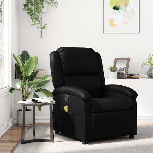 Möbel Massage-Relaxsessel, Kunstleder, Schwarz - Fernseh- & Relaxsessel 3205899