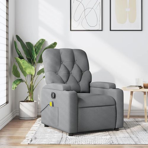 Möbel Massage-Relaxsessel, hellgrauer Stoff - Fernseh- & Relaxsessel 3206064