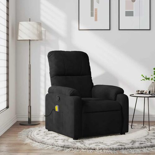 Möbel Massage-Relaxsessel, schwarzer Mikrofaserstoff - Fernseh- & Relaxsessel 3206130